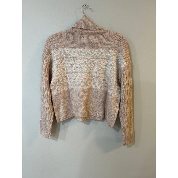 NWT American Eagle Light Pink Pattern Winter Pullover Turtleneck Sweater X-Small - Picture 5 of 5